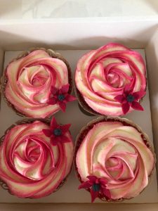 Floral Rose Cup Cakes